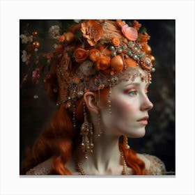 Woman With Red Hair Canvas Print