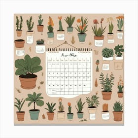 Default Make A Calendar Of Planting Dates Aesthetic 2 (1) Canvas Print