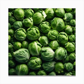 Frame Created From Brussels Sprouts On Edges And Nothing In Middle Trending On Artstation Sharp Fo (3) Canvas Print