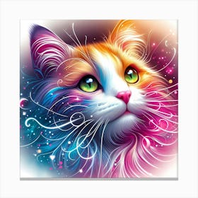 Colorful Cat 1 Canvas Print