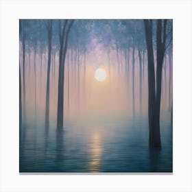 Misty Forest Canvas Print