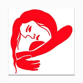 Woman Hugging Her Baby Canvas Print