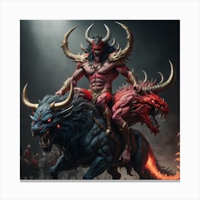 Demon On Horseback 2 Canvas Print