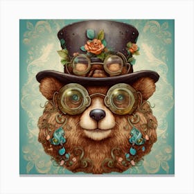 Steampunk Bear 1 Canvas Print