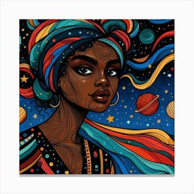 Solara Celestial Portrait Canvas Print