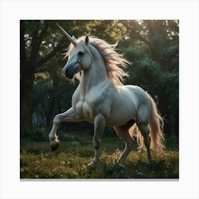 Unicorn In The Forest 9 Canvas Print