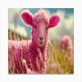 Pink Lamb Canvas Print