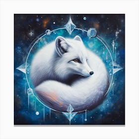 Fox In Space Canvas Print