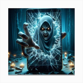 Ghost In A Cell Phone Canvas Print