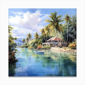 AI Caribbean Canvas Canvas Print
