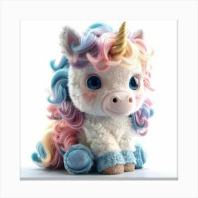 Unicorn Plush Toy Canvas Print