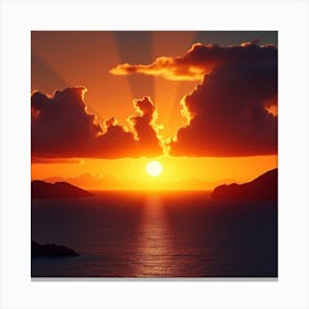 Sunset Stock Videos & Royalty-Free Footage 1 Canvas Print