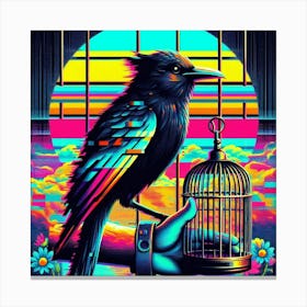Bird In Cage 1 Canvas Print