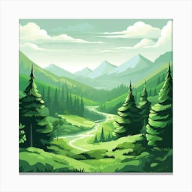 Landscape In The Mountains Canvas Print