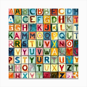 Alphabet Painting Canvas Print