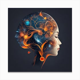 Deliberate 11 Person From The Side 2d Look Like Connections In 1 Canvas Print