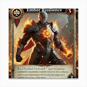 Kael Firebrand Ember Resilience Canvas Print