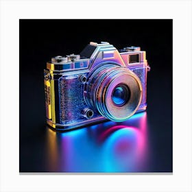 Firefly Futuristic Iridescent Camera With Vibrant Reflections 47602 Canvas Print