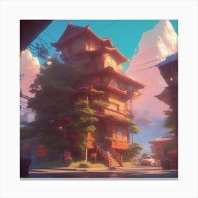 Japanese House Canvas Print