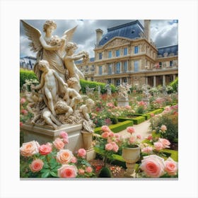 Louvre Garden Canvas Print