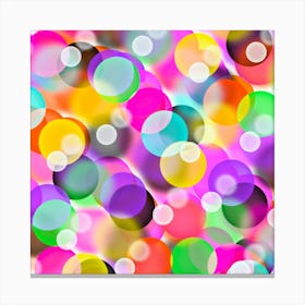 Abstract Rainbow Bubbles Canvas Print