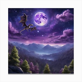 Dragon Flying In The Sky 1 Canvas Print