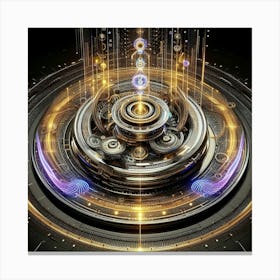 Quantum Leap: Journeying Through Time with the Quantum Time Machin Canvas Print