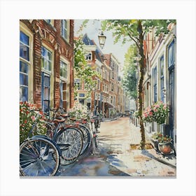 Jordaan neighborhood Series in Amsterdam Water Colour 3 Canvas Print