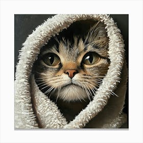 Bathroom Cat 7 Canvas Print