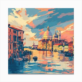 A Venice With Grand Canal Expressive Strokes Ill 1720475032 4 Canvas Print