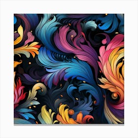 Abstract Floral Pattern 1 Canvas Print