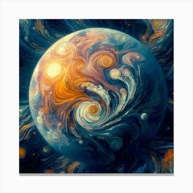 Galaxy Planet Canvas Print