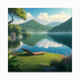 Lake Landscape Canvas Print