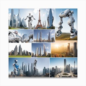 Futuristic Cityscape 21 Canvas Print