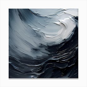Grey Cascade Elegance Canvas Print