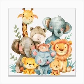 Cute Giraffes Canvas Print