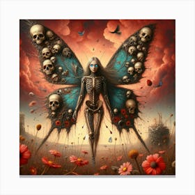 Skeleton Butterfly Canvas Print
