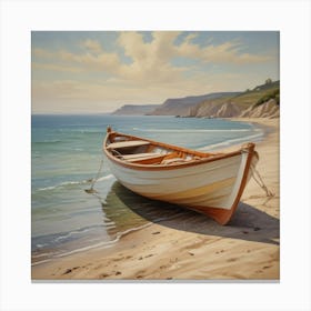 Boat On The Beach 3 Canvas Print