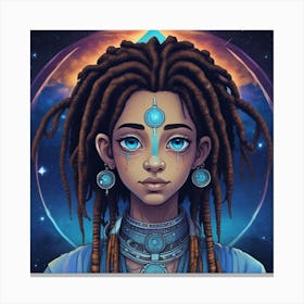 Girl With Dreadlocks Canvas Print