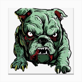 Zombie Bulldog Canvas Print
