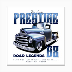 Stay Classic Prestige Road Legends 58- car, bumper, funny, meme Canvas Print
