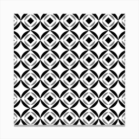 Abstract Black And White Geometric Pattern Canvas Print