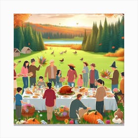 Thanksgiving Dinner 11 Canvas Print