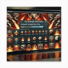 Sovereign Flame Laptop Interface Theme Canvas Print