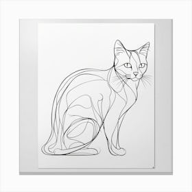 Cat Drawing Canvas Print