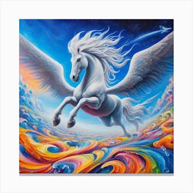 White Pegasus 1 Canvas Print