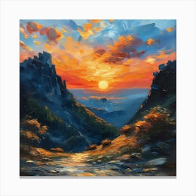 Sunset In The Mountains 18 Canvas Print