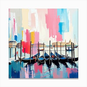 Gondolas In Venice 1 Canvas Print