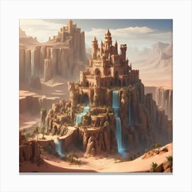 Sand Castle In The Desert Canvas Print