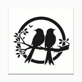 Birds On A Branch Canvas Print